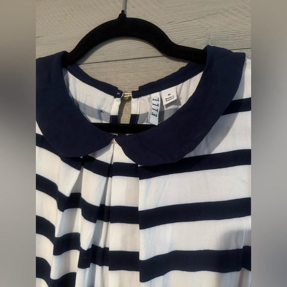 Elle Striped Sleeveless Dress in Navy and White - Picture 5 of 6